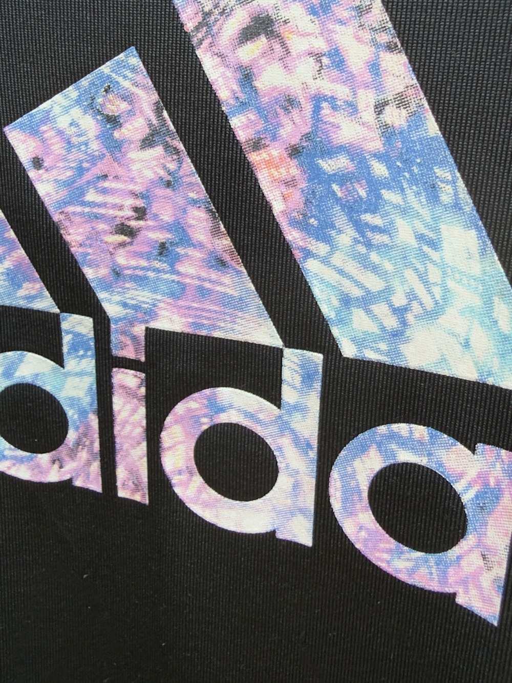 Adidas Climalite Black Athletic T-Shirt XL Floral Logo Short Sleeve Workout Top - Picture 6 of 11